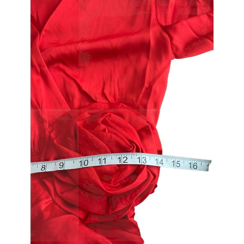 Future Collective  Rosette Mini Dress  Floral Ruched V Neck Whimsigoth Sz 4 NWOT - Picture 9 of 13